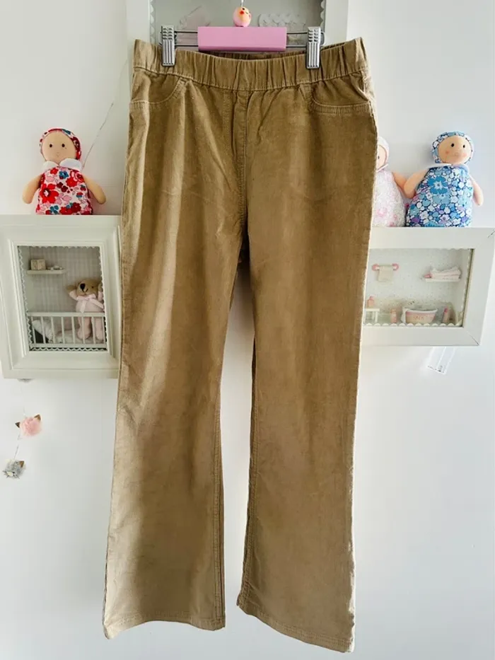 Jean slim velour beige - photo numéro 6