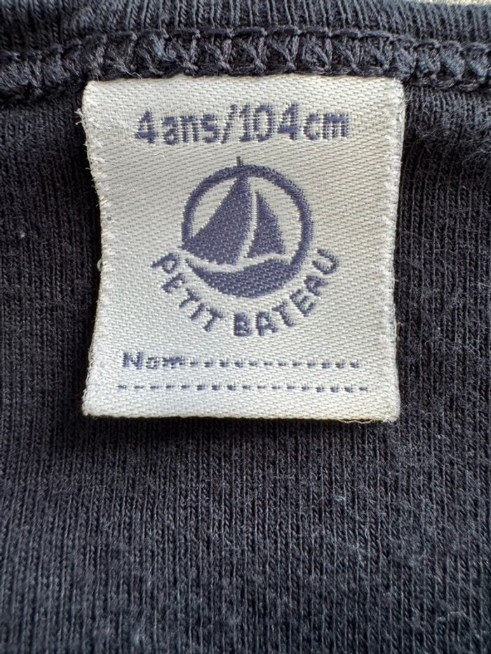 Petit Bateau - Teeshirt manches longues bleu marine 4 ans - photo numéro 3