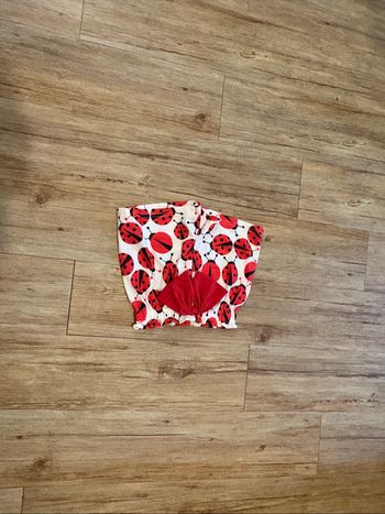 Ensemble short + t-shirt rouge coccinelle