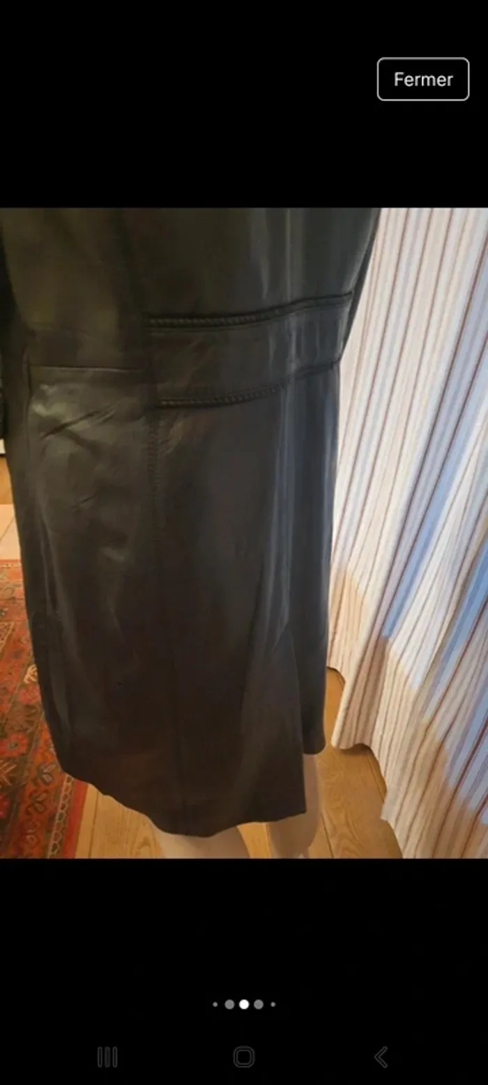 Manteau vintage cuir noir Authentic taille 42 - photo numéro 13