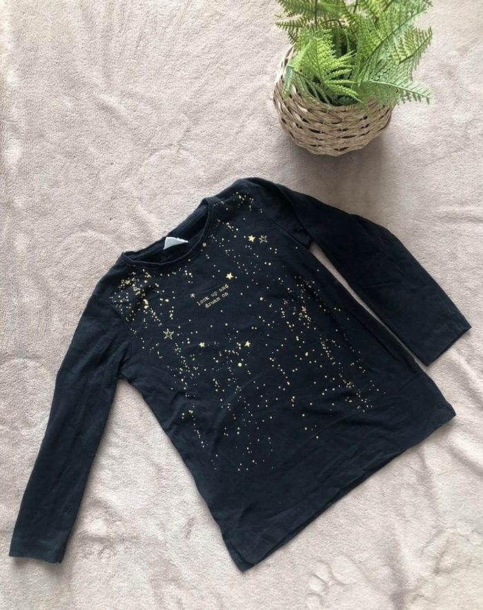 Tee-shirt noir et or Zara - photo numéro 4