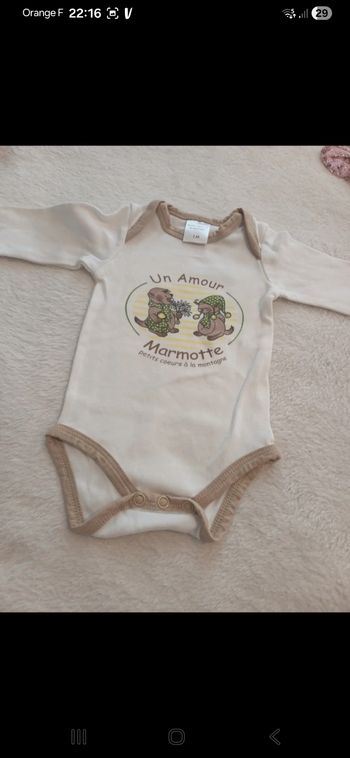 Body bébé taille 1 mois