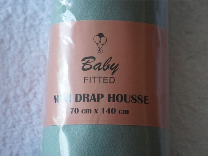 Drap housse Kaki Baby Fitted neuf Dimension 70 x 140 cm - photo numéro 2