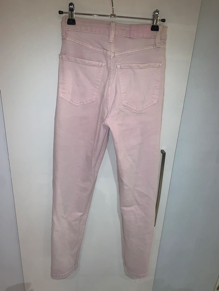 Jeans rosé bershka Xs mom slim - photo numéro 3
