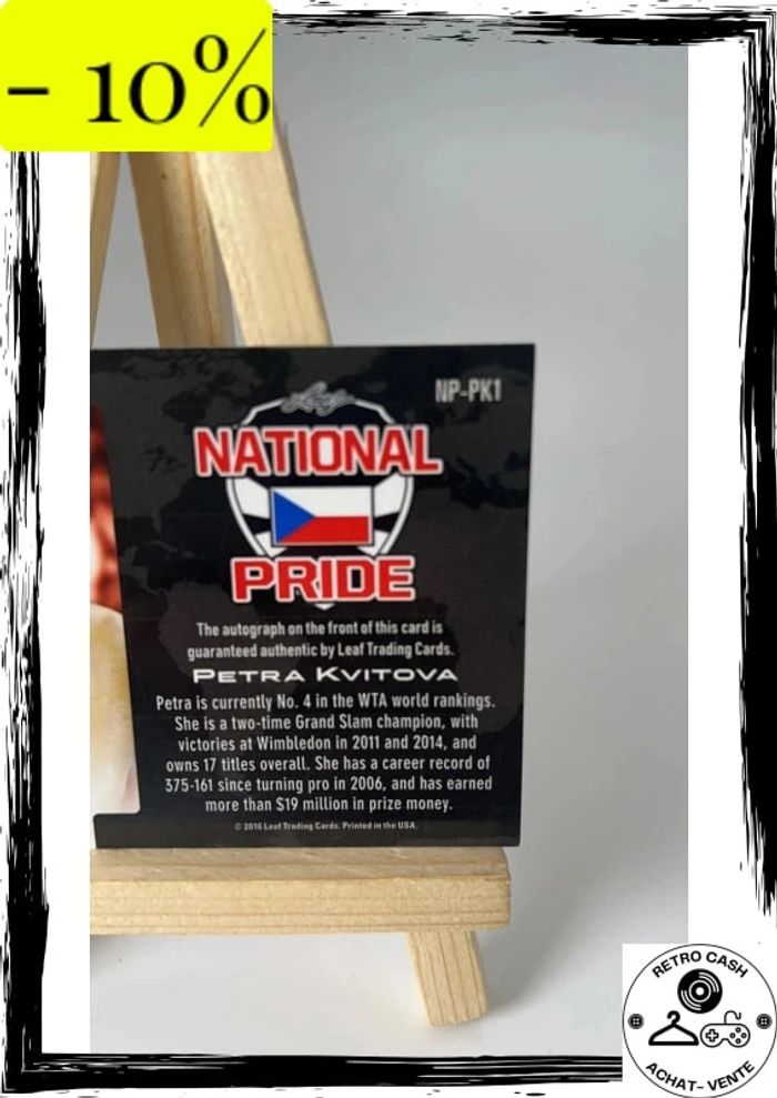 2016 feuilles métalliques tennis Petra Kvitova National metal Pride auto - photo numéro 6