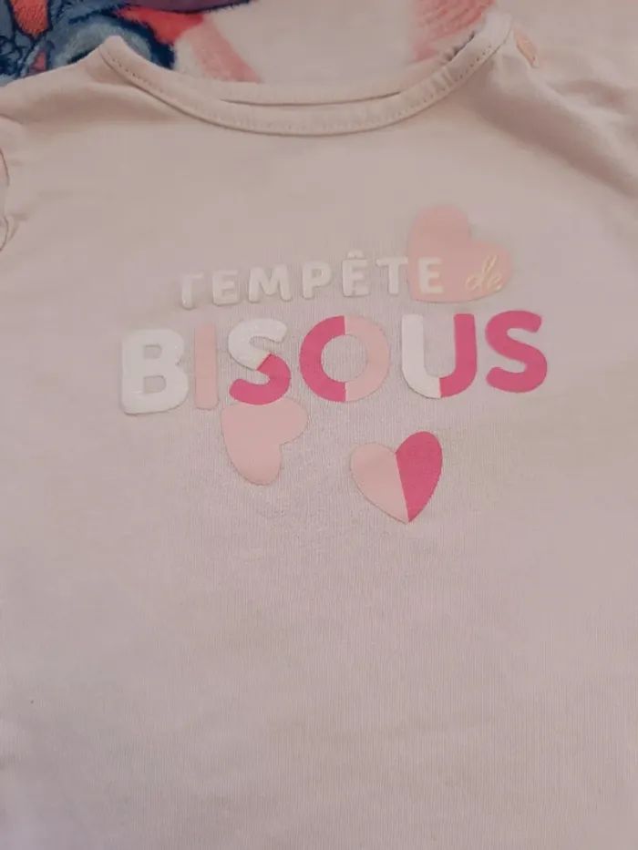 T-shirt manche longue rose gemo taille 9M - photo numéro 2