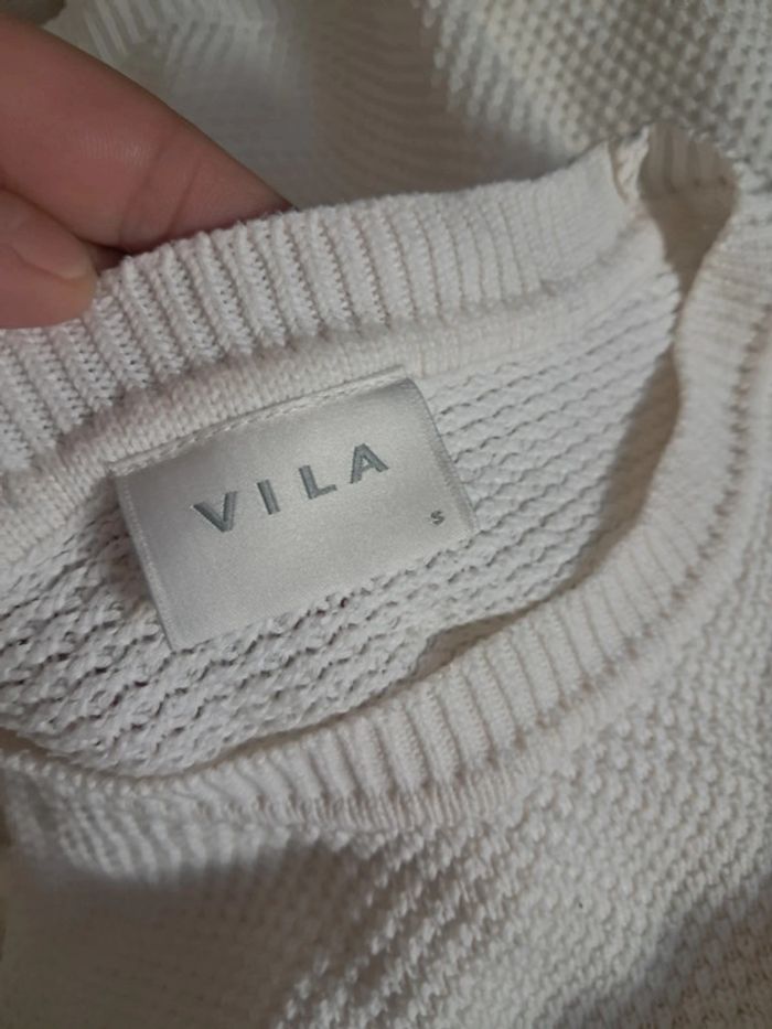 Vila pull blanc T.36/38 en tbe - photo numéro 9
