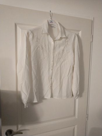 Chemisier blanc en synthétique taille 42