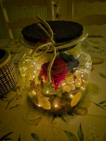 Decoration de table fleurs avec lumiere