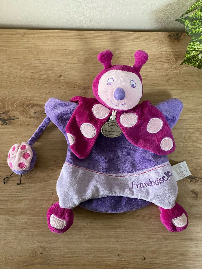 Doudou marionnette coccinelle framboiselle doudou et compagnie - photo numéro 2