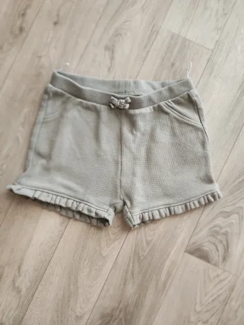 Short kaki coton gaufré 98cm