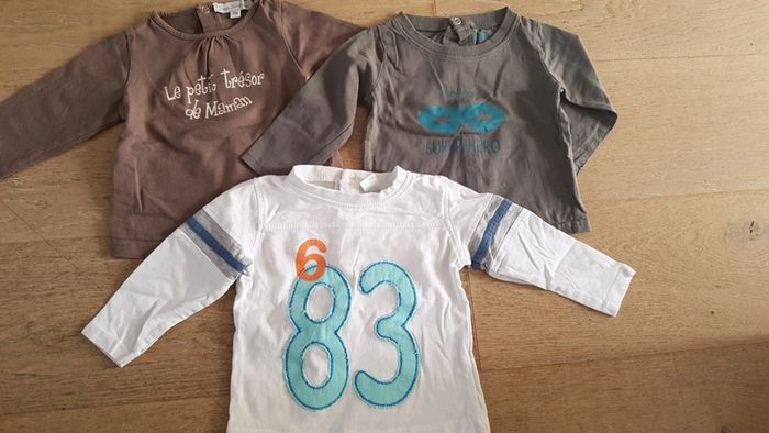 T-shirts manches longues garçon en 9 mois