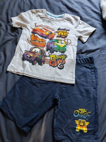 Ensemble short + t-shirt Cars
