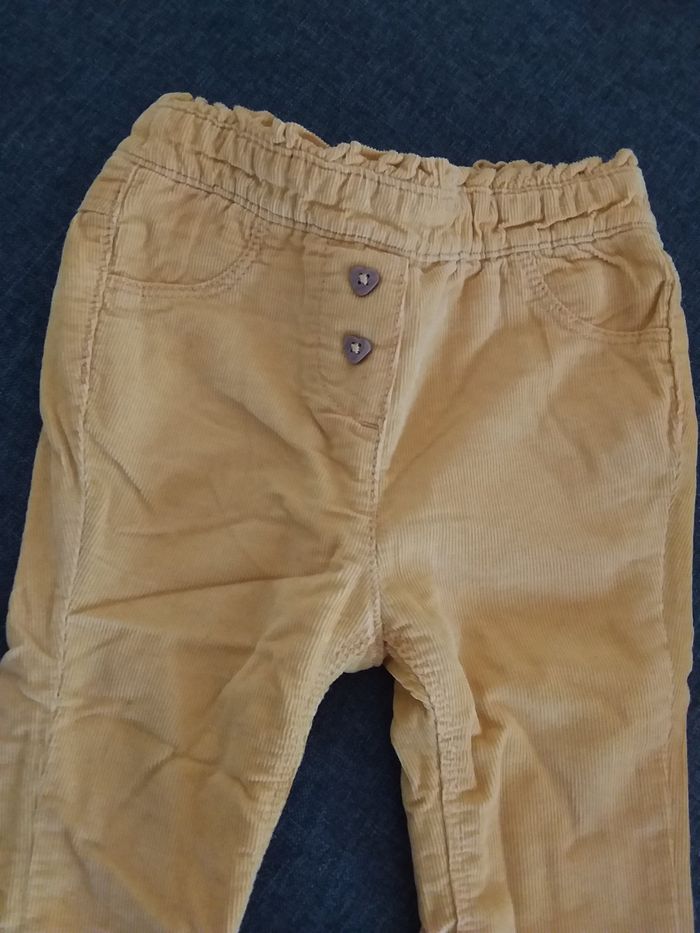 Pantalon moutarde en velours 6 mois tao - photo numéro 3