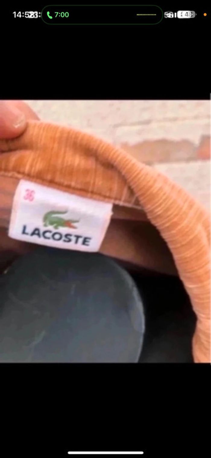 Veste en jeans Lacoste marron - photo numéro 11