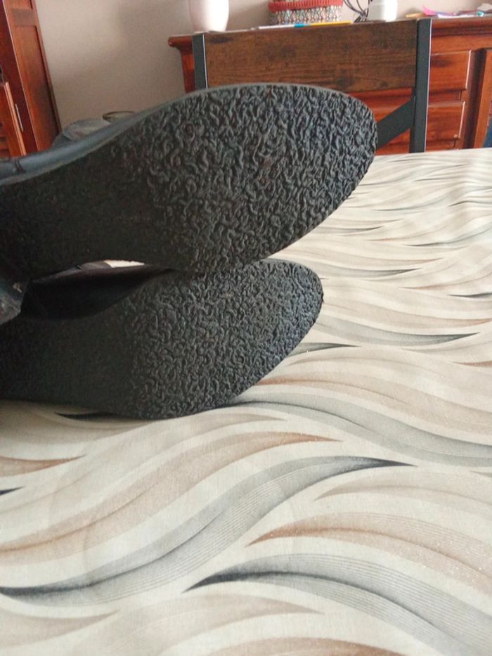 Bottines à talons noires en cuir Kickers 39 - photo numéro 8