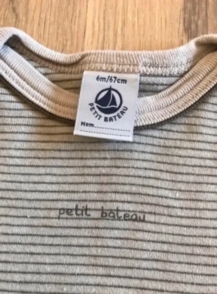 body unisexe petit bateau beige - photo numéro 4