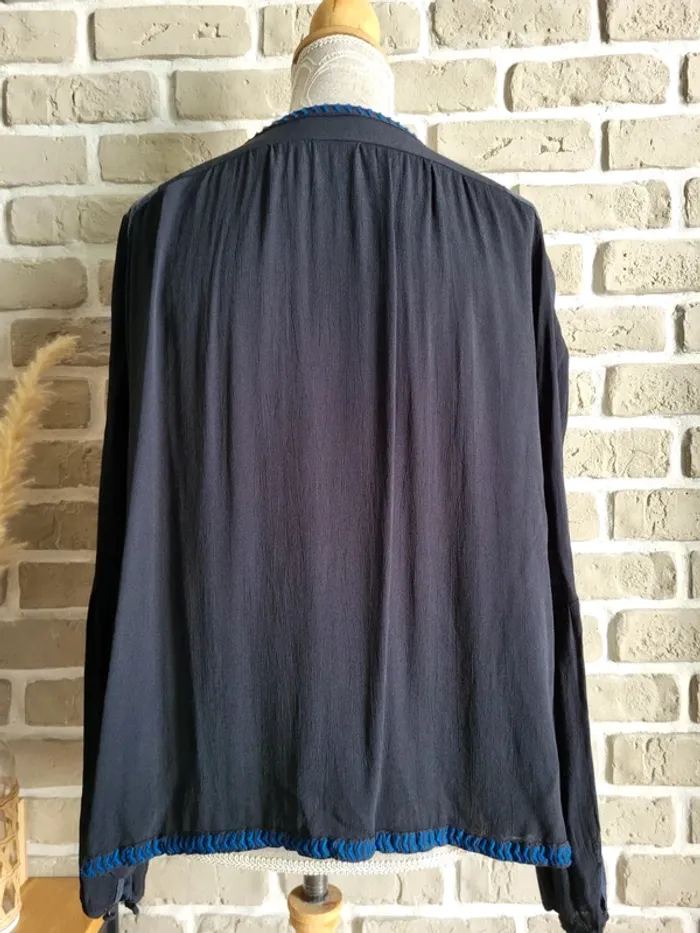 Blouse noire broderies et pompons Ba&sh - Bohème folk - photo numéro 11
