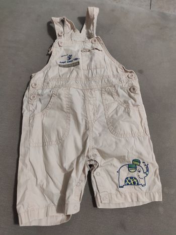 Salopette beige tissaia 24 mois