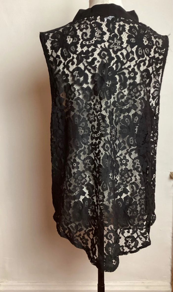 Blouse noire avec dentelle Kookaï 42 - photo numéro 4