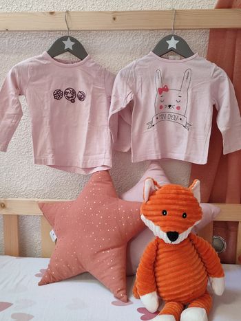 Lot de 2 tee-shirts manches longues - 18 mois - Très bon état - Kiabi/Kimbaloo
