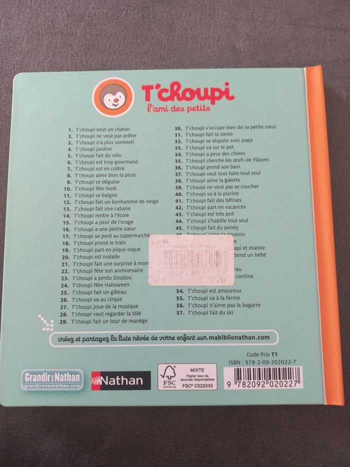 Livre bébé t'choupi tchoupi fait du vélo - photo numéro 2