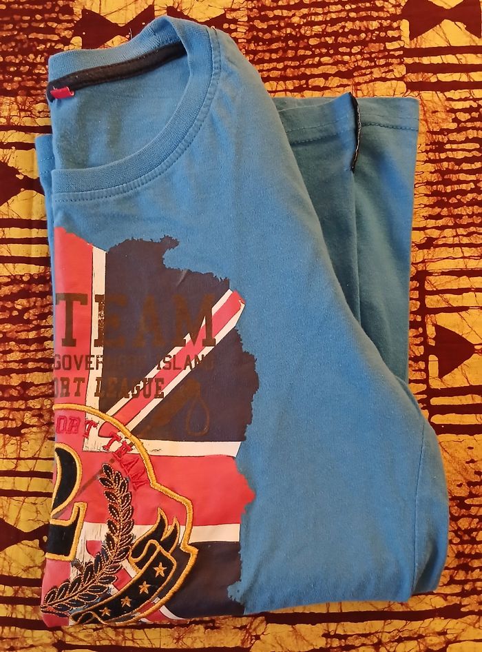 T-shirt bleu taille 14 ans - photo numéro 2