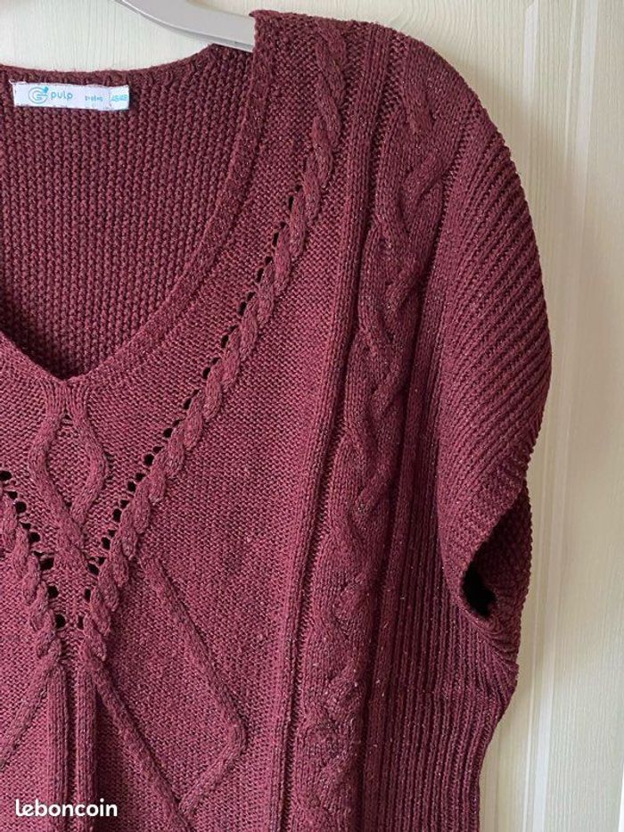 Pull manches courtes - femme - taille 46/48 - photo numéro 3