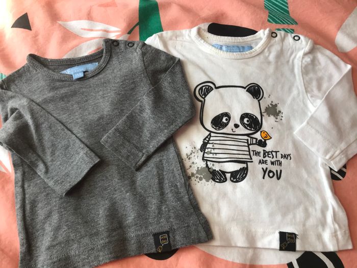 Lot de 2 t-shirts a manches longues