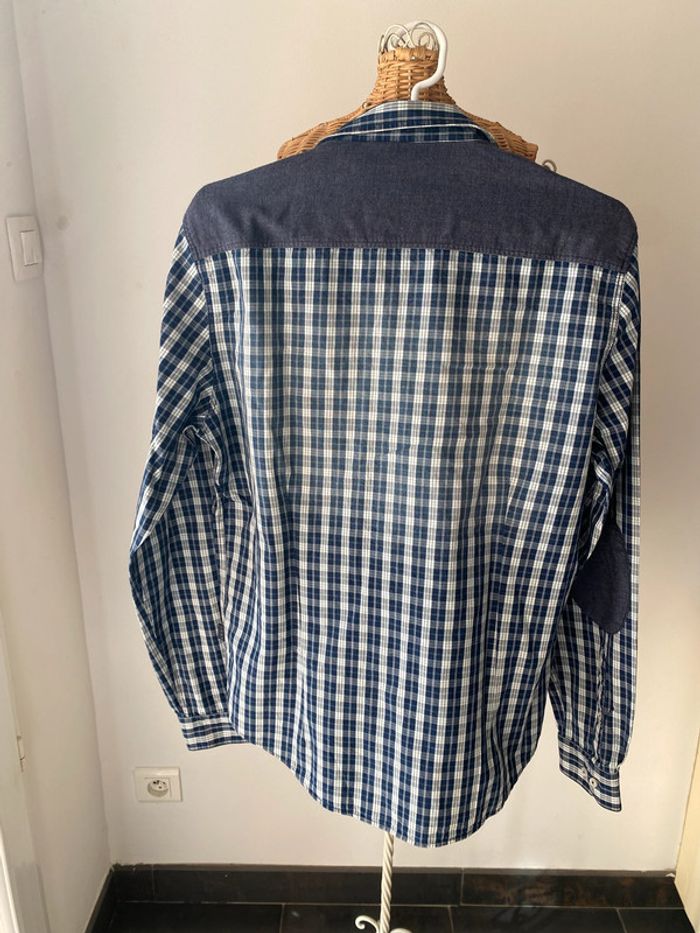 Chemise IZAC marine et blanche à carreaux taille M - photo numéro 2