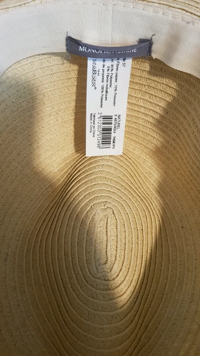 Chapeau beige Monoprix - photo numéro 2