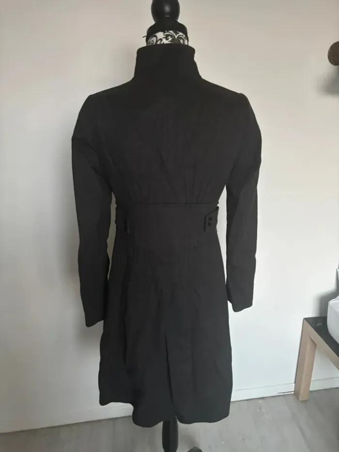 Manteau long femme Zara gris foncé taille S - photo numéro 4