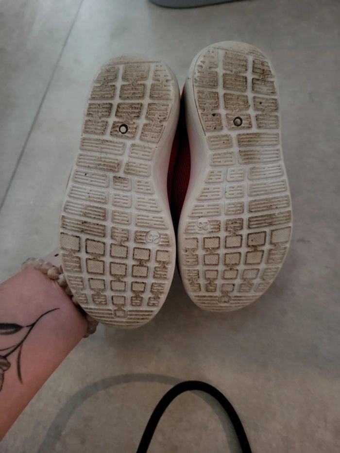 Baskets rouge taille 25 garçon - photo numéro 2