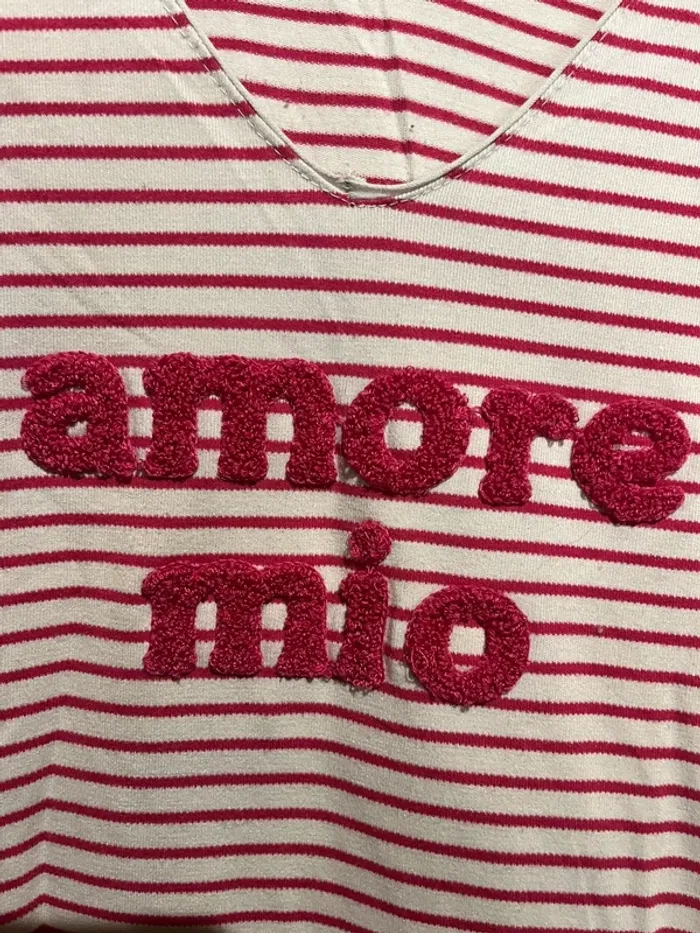 TEE shirt rayé rose - photo numéro 2