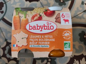 Pot babybio légumes pâtes façon bolo