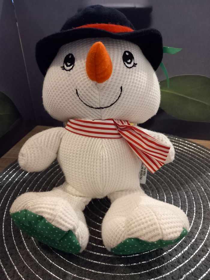 Peluche fisher price cozies 1998  bonhomme de neige rare - photo numéro 4