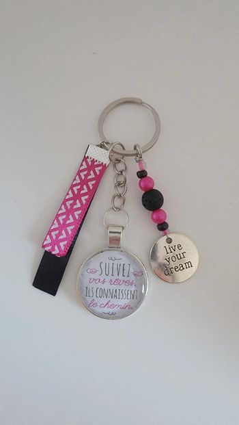 Cadeau pensées positives, porte clé message bijoux de sac " rêves "