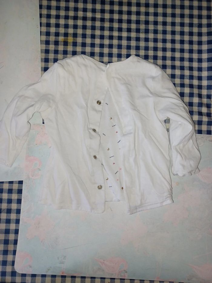 Tee shirt manche longue réversible 12 mois kiabi - photo numéro 3