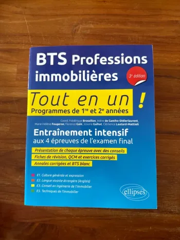 Livre BTS, profession immobilière, tout en un