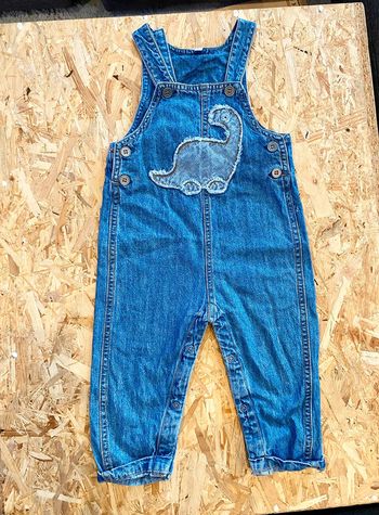 Salopette 18 mois jean dinosaure neuve
