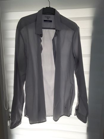 chemise gris clair slim XL