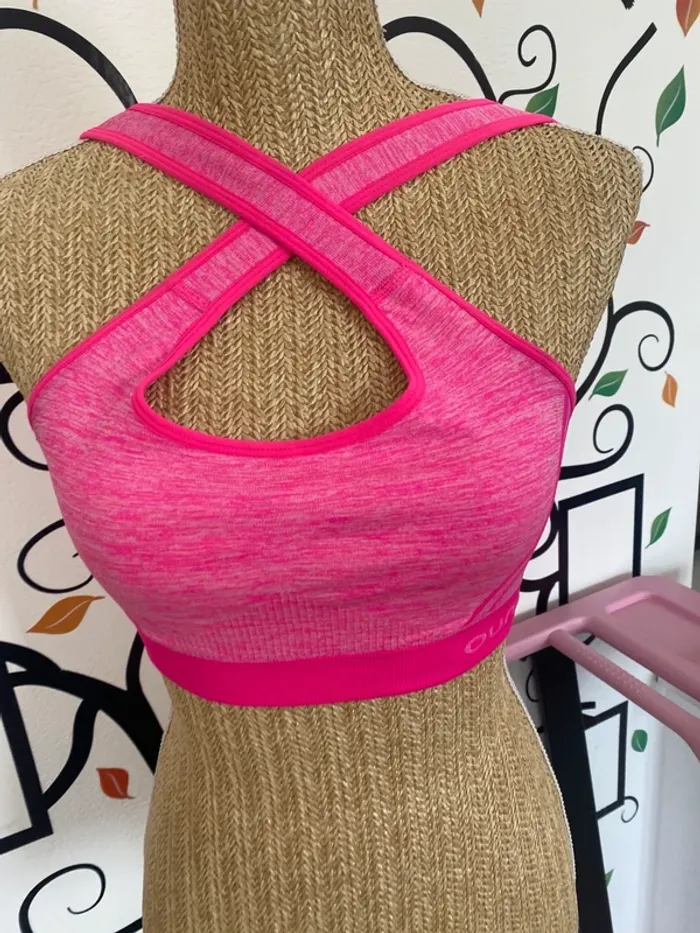 Ouno brassière sport femme rose haut dos nu sport - photo numéro 2