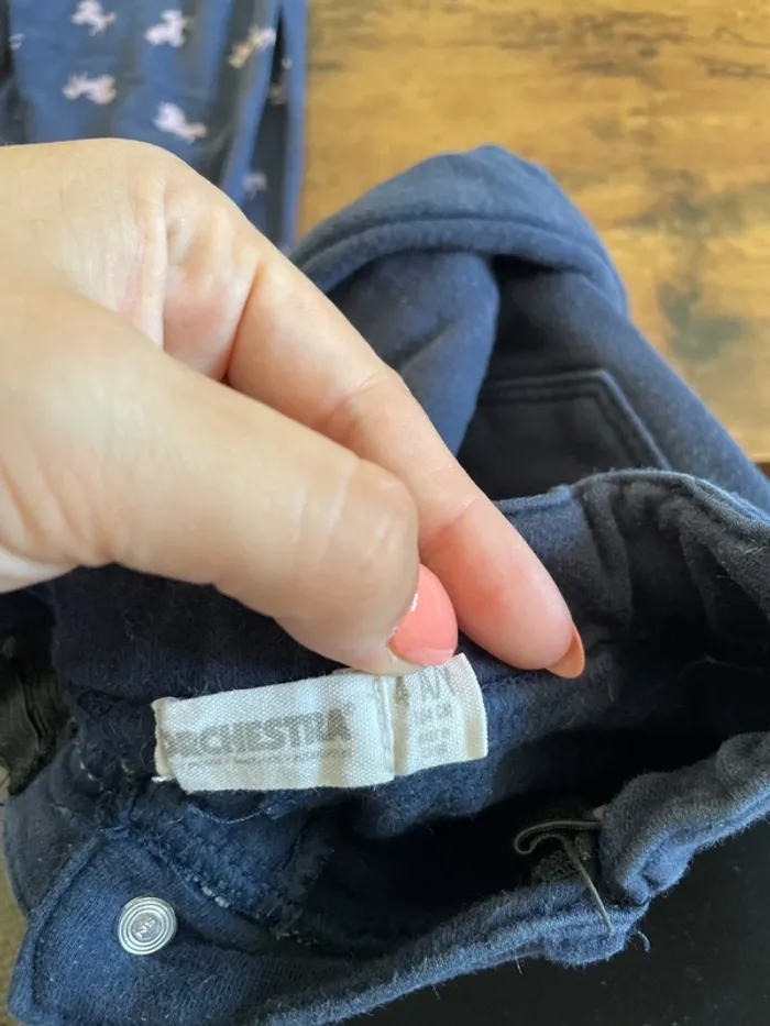 Lot de 4 pantalons / legging fille 4 ans - photo numéro 7