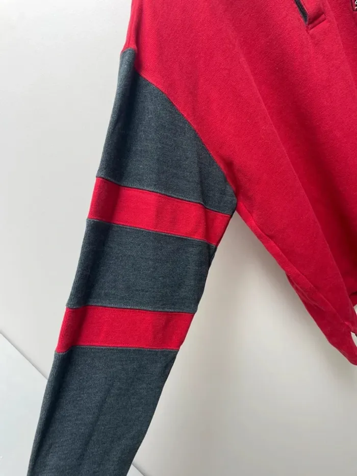 Rugby Polo Shilton Red Long Sleeves Mens Large - photo numéro 6