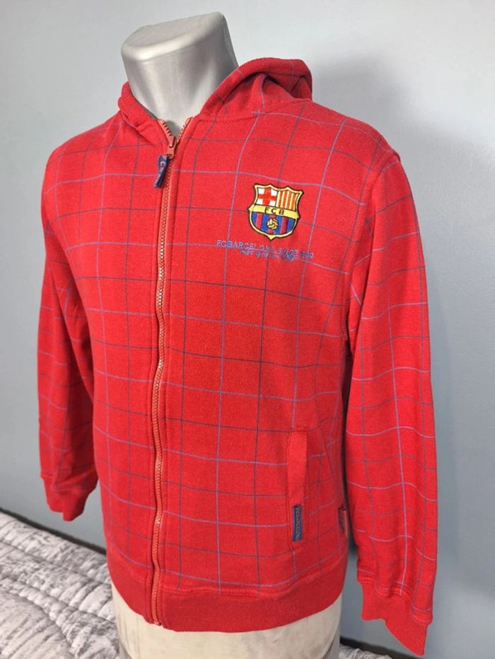 Sweat à capuche  / hoodie full zip - taille M - FC Barcelone homme brodé (123) - photo numéro 4
