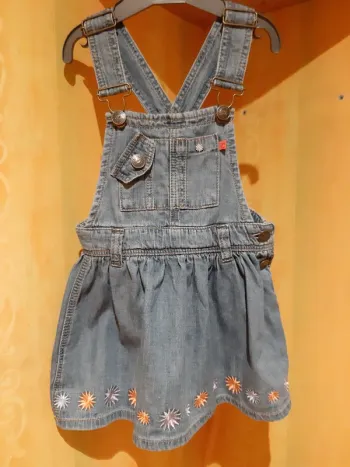 Robe salopette en jean Creeks 4 ans
