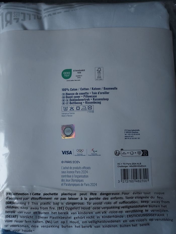 Housse de couette allez les bleus - photo numéro 2