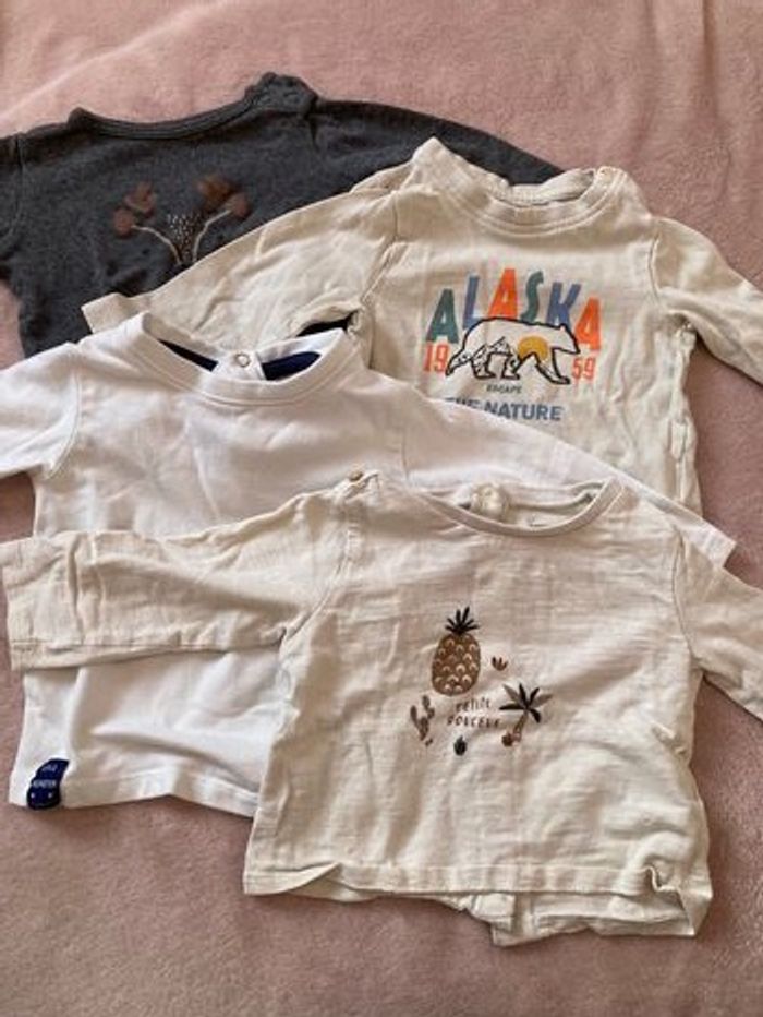 Lot de 4 tee-shirts manches longues
