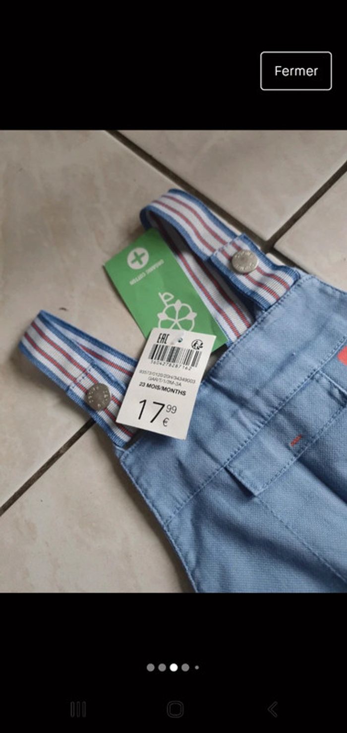 Salopette short été okaidi neuf 23 mois - photo numéro 3