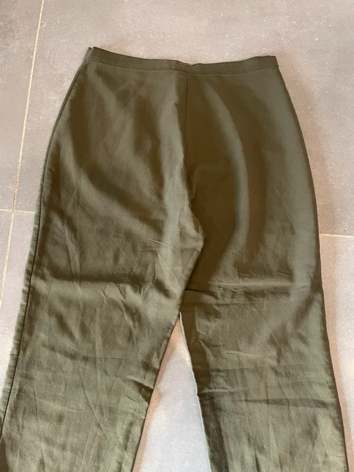 Pantacourt kaki taille haute - Coupe droite - Taille 38 🌿 - photo numéro 5